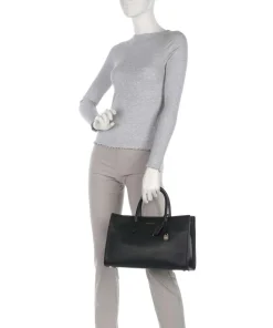 Scarlett Medium Handtasche genarbtes Rindsleder schwarz