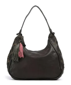 Schubertgasse 3 Schultertasche genarbtes Leder dunkelgrün