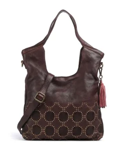 Schubertgasse 5 Shopper genarbtes Leder dunkelbraun