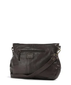 Schubertgasse 4 Umhängetasche genarbtes Rindsleder dunkelgrün