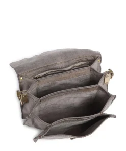 Schultertasche fein genarbtes Rindsleder stein