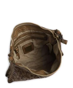 Schultertasche fein genarbtes Rindsleder olivgrün