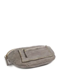 Schultertasche fein genarbtes Rindsleder grau