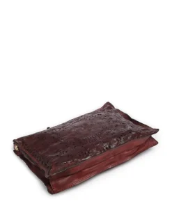 Schultertasche fein genarbtes Rindsleder bordeaux