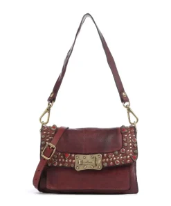 Schultertasche fein genarbtes Rindsleder bordeaux