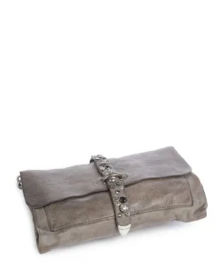 Schultertasche fein genarbtes Rindsleder stein