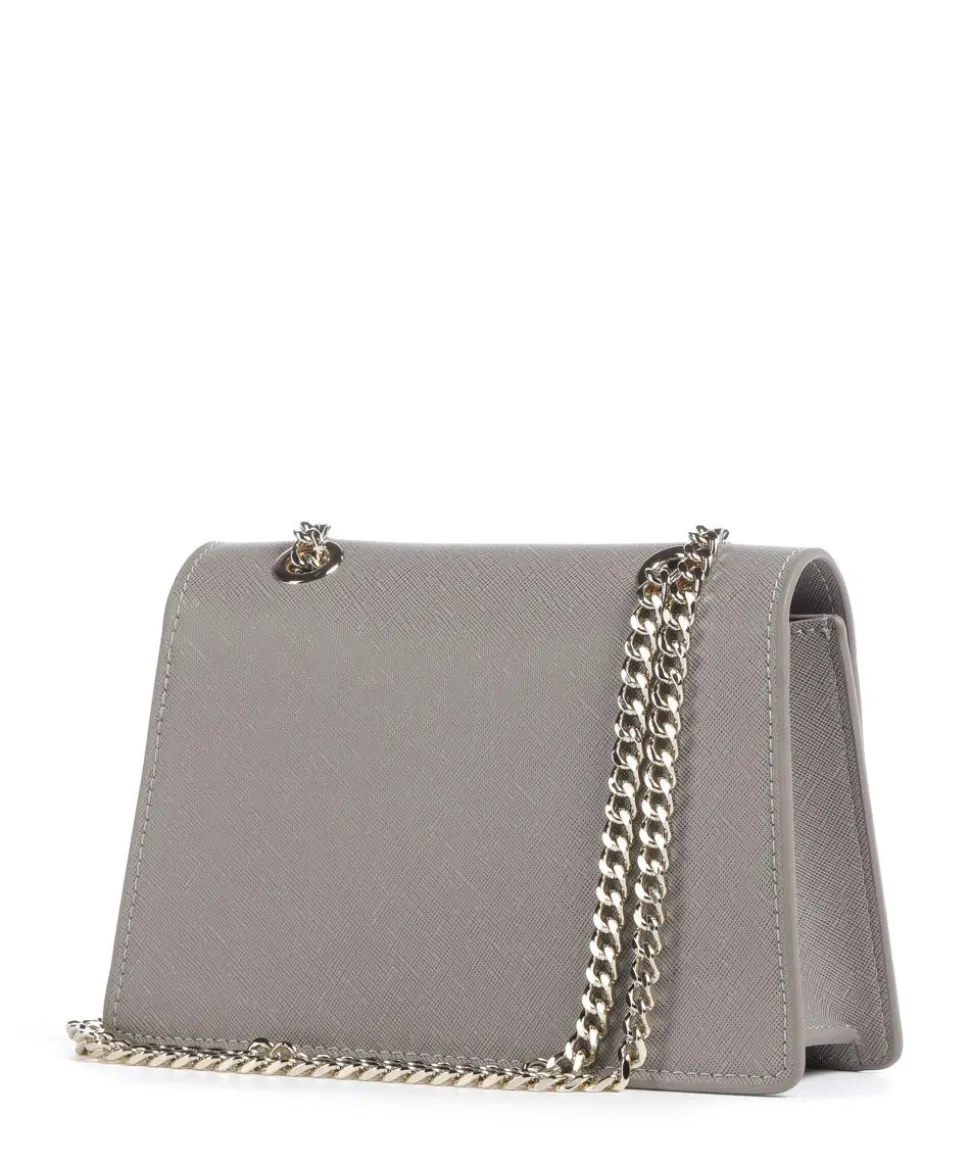 Schultertasche Lederimitat grau