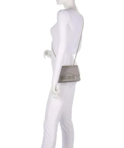 Schultertasche Lederimitat grau