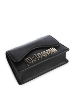 Schultertasche Lederimitat schwarz