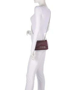 Schultertasche Lederimitat wein