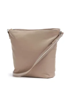 Schultertasche recyceltes Polyester beige