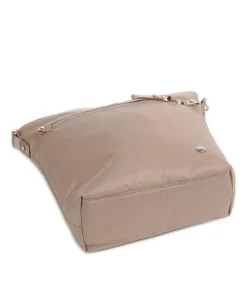Schultertasche recyceltes Polyester beige
