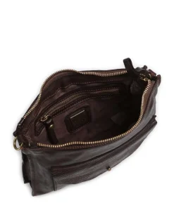 Schultertasche Rindsleder dunkelbraun