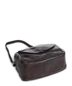 Schultertasche Rindsleder dunkelbraun