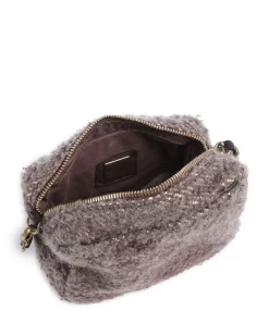 Schultertasche Textil dunkelbraun