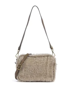 Schultertasche Textil taupe