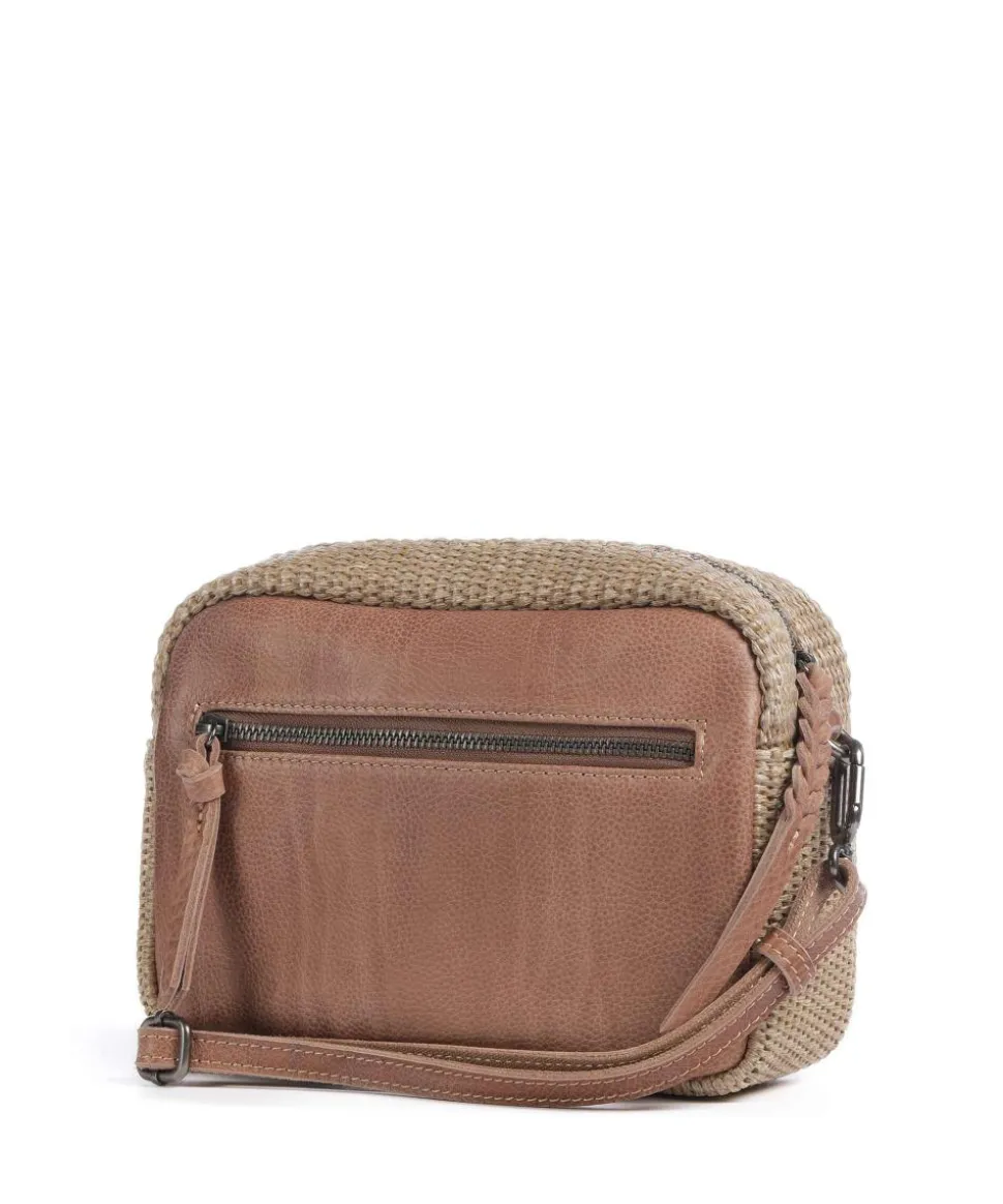 Sea you soon Umhängetasche genarbtes Leder, Polypropylen karamellbraun