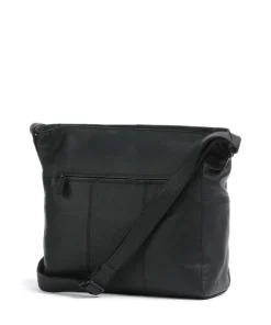 4Seasons Antje Schultertasche fein genarbtes Leder schwarz