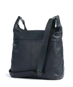 4Seasons Elisa Schultertasche fein genarbtes Leder navy
