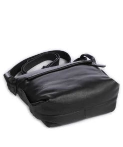 4Seasons Fjora Umhängetasche fein genarbtes Leder schwarz