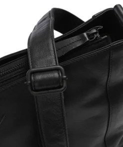 4Seasons Gabriela Schultertasche fein genarbtes Leder schwarz