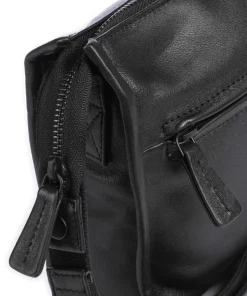 4Seasons Mattea Umhängetasche fein genarbtes Leder schwarz