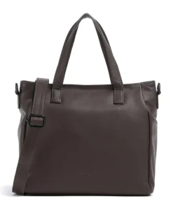 4Seasons Taya Handtasche fein genarbtes Leder dunkelbraun
