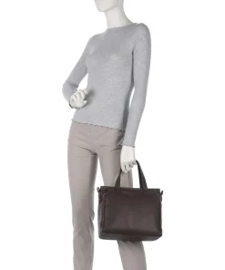 4Seasons Taya Handtasche fein genarbtes Leder dunkelbraun