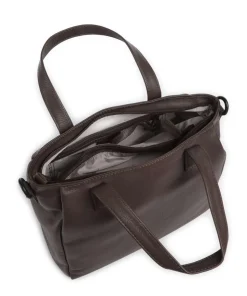 4Seasons Taya Handtasche fein genarbtes Leder dunkelbraun