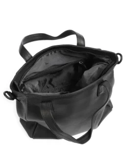 4Seasons Taya Handtasche fein genarbtes Leder schwarz