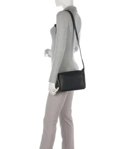 4Seasons Vanani Umhängetasche fein genarbtes Leder schwarz