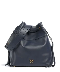 Secchiello Classic Bucket bag fein genarbtes Kalbsleder dunkelblau