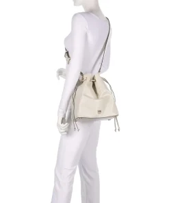 Secchiello Classic Bucket bag fein genarbtes Kalbsleder weiß