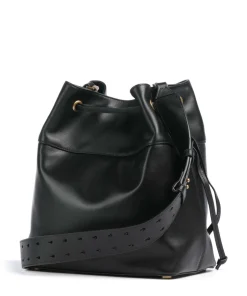 Secchiello Classic Bucket bag fein genarbtes Kalbsleder schwarz