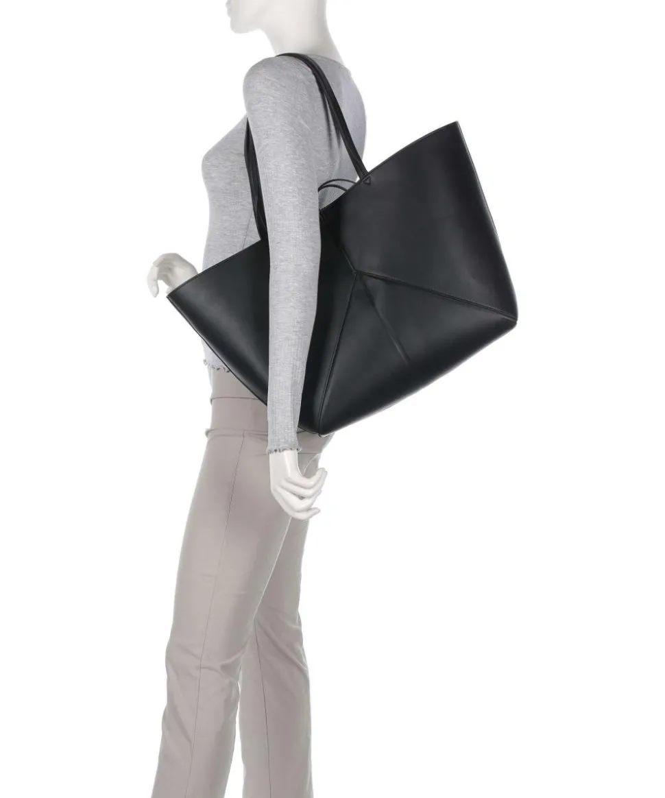 Seija L Shopper Lederimitat schwarz