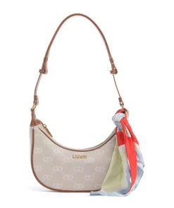 Selda Schultertasche Lederimitat beige/braun