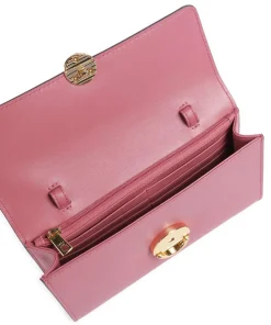 Sfera Crossbody Geldbörse fein genarbtes Leder pink