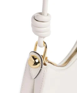 Sfera Mini Umhängetasche genarbtes Leder weiß