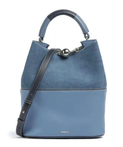 Sfera S Bucket bag Leder blaugrau