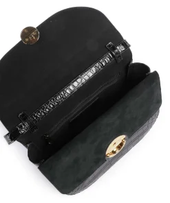 Sfera S Umhängetasche geprägtes Leder schwarz