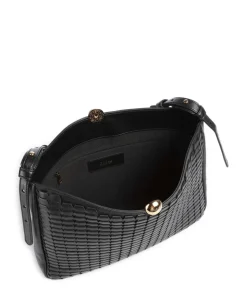 Sfera Soft L Beuteltasche fein genarbtes Leder schwarz