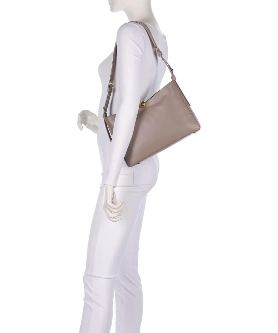 Sfera Soft M Beuteltasche fein genarbtes Leder taupe