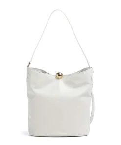 Sfera Soft M Beuteltasche fein genarbtes Kalbsleder weiß