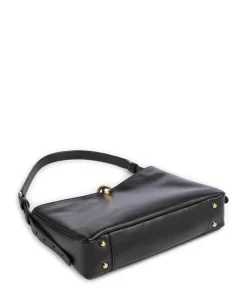 Sfera Soft M Beuteltasche fein genarbtes Leder schwarz