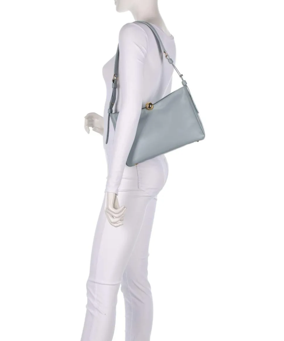 Sfera Soft M Beuteltasche fein genarbtes Leder blaugrau