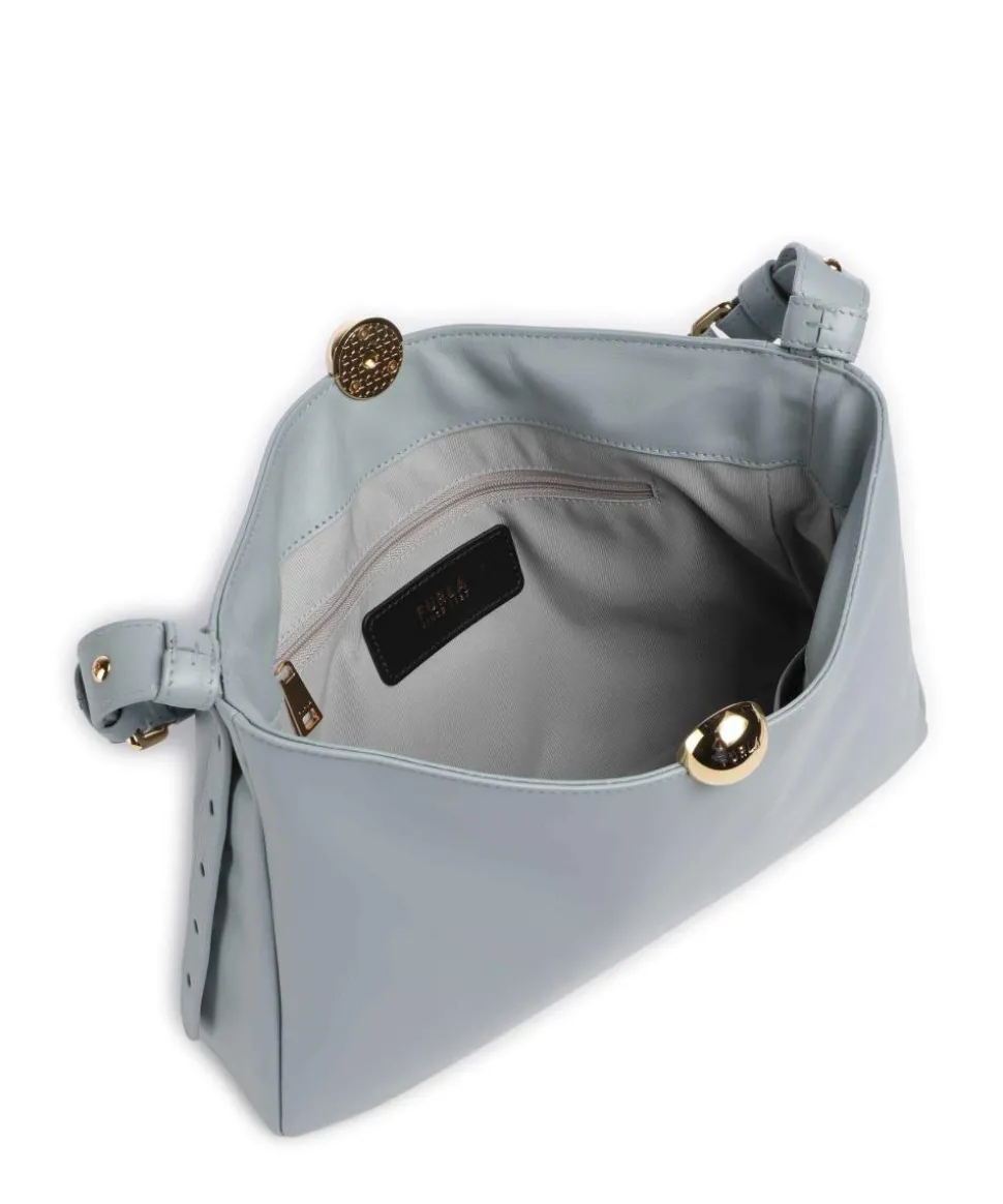 Sfera Soft M Beuteltasche fein genarbtes Leder blaugrau