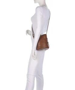 Sfera Soft Mini Bucket bag fein genarbtes Rindsleder braun