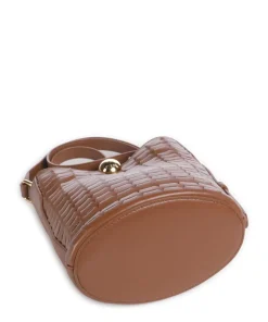 Sfera Soft Mini Bucket bag fein genarbtes Rindsleder braun