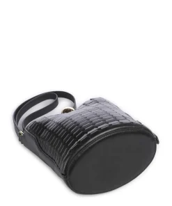 Sfera Soft Mini Bucket bag fein genarbtes Rindsleder schwarz