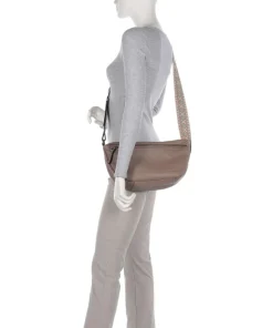 Sha Na Na Umhängetasche fein genarbtes Leder taupe